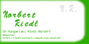 norbert riedl business card